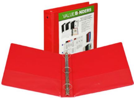 BINDER 1 CLEAR VIEW RED